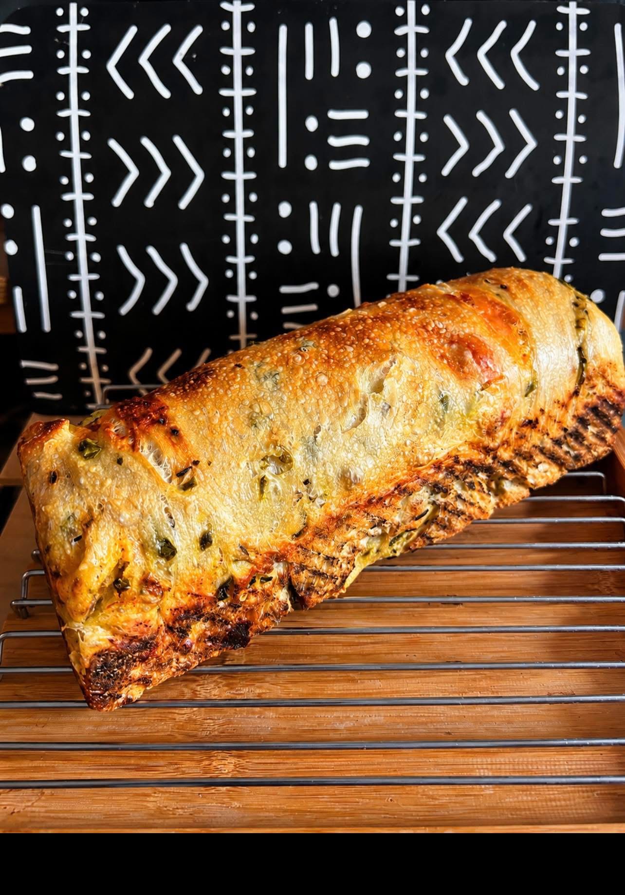 Jalapeño cheddar focaccia